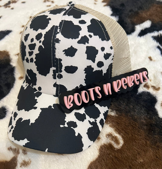 Cow Print Hat